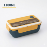 Marmita Lancheira 1100ml Com Divisórias E Colher Luwave - Imagem 6