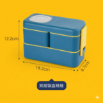 Marmita Dupla 2 Andares 1050ml Com Divisória E Talher Luwave - Imagem 4
