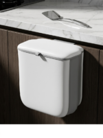 Lixeira Suspensa Ajustável Com Raspador Multiuso Cozinha Banheiro LUWAVE - Imagem 7