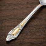 Jogo de Talheres LUWAVE 24 Peças em Aço Inox com Detalhes Dourados – Design Clássico e Elegante - Imagem 3