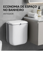 Lixeira Suspensa Ajustável Com Raspador Multiuso Cozinha Banheiro LUWAVE - Imagem 9