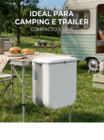 Lixeira Suspensa Ajustável Com Raspador Multiuso Cozinha Banheiro LUWAVE - Imagem 8