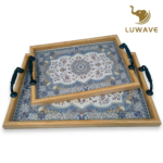 LUWAVE Kit 2 Bandejas de Madeira Decorativas com Alça Cantinho do Café e Servir - Imagem 10