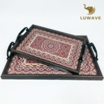 LUWAVE Kit 2 Bandejas de Madeira Decorativas com Alça Cantinho do Café e Servir - Imagem 8