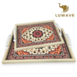 LUWAVE Kit 2 Bandejas de Madeira Decorativas com Alça Cantinho do Café e Servir - Imagem 4