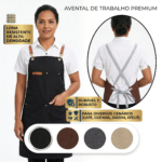Avental de Cozinha Luwave Lona Resistente Impermeável 76x68cm