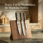 Suporte Magnético Para Facas Em Madeira Premium Luwave - Imagem 2