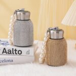 Garrafa Térmica Luxo Strass Brilhante Inox 230ml Luwave - Imagem 7