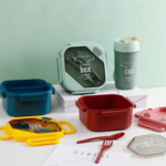 Kit Marmita Com Garrafa E Talheres Completo Luwave