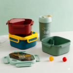 Kit Marmita Com Garrafa E Talheres Completo Luwave - Imagem 7