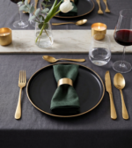 Jogo De Talheres 24 Peças Luxo Dourado Aço Inox Luwave - Imagem 4