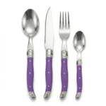 Aço inoxidável Talheres Set, Faca Bife, Garfo, Sopa, Chá Colher 24PCSb - Imagem 5