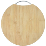 Tábua de Corte Redonda em Bambu Premium com Alça de Metal 28 cm / 30 cm - Imagem 2