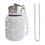 Garrafa Térmica Luxo Strass Brilhante Inox 230ml Luwave - Imagem 2