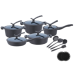 Conjunto Panelas 16 Peças Inox Luwave Com Utensílios De Silicone Gás e Elétrico e fogão de indução - Imagem 2