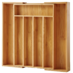 Organizador De Talheres Gaveta Bambu Extensível 7 Divisórias - Imagem 2