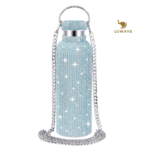Garrafa Térmica Luxo Strass Brilhante Inox 500ml Luwave - Imagem 7
