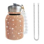 Garrafa Térmica Luxo Strass Brilhante Inox 230ml Luwave - Imagem 3