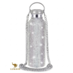 Garrafa Térmica Luxo Strass Brilhante Inox 500ml Luwave - Imagem 6