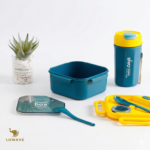Kit Marmita Com Garrafa E Talheres Completo Luwave - Imagem 4