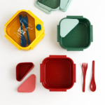 Kit Marmita Com Garrafa E Talheres Completo Luwave - Imagem 5