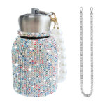 Garrafa Térmica Luxo Strass Brilhante Inox 230ml Luwave - Imagem 6