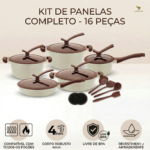 Conjunto Panelas 16 Peças Inox Luwave Com Utensílios De Silicone Gás e Elétrico e fogão de indução - Imagem 11