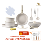 Conjunto De Panelas De Indução e Cerâmica 12 Peças - Imagem 2