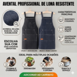 Avental de Cozinha Jeans Luwave Respirável Premium Moderno