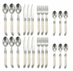 Aço inoxidável Talheres Set, Faca Bife, Garfo, Sopa, Chá Colher 24PCSb - Imagem 8
